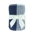 thumbnail image 6 of Ox Bay Navy Blue/White Tartan Plaid Cotton Throw Blanket, 50" x 60", 6 of 10