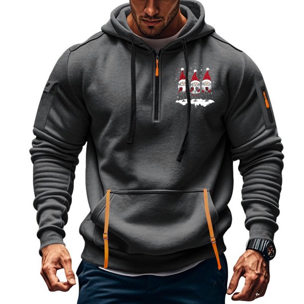 Sudadera con capucha para hombre, informal, con estampado, deportiva, de manga larga, blusa de poliéster