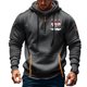 thumbnail image 1 of Sudadera con capucha para hombre, informal, con estampado, deportiva, de manga larga, blusa de poliéster, 1 of 4
