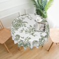 thumbnail image 2 of Sage Green Floral Tablecloth Round Chinoiserie Flowers Decorative Table Cloth Rustic Fabric Farmhouse Washable Table Cover for Picnic Party Holiday Home Indoor Outdoor, 2 of 6
