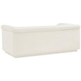thumbnail image 4 of Meridian Furniture Cascade Cream Velvet Fabric Loveseat, 4 of 18