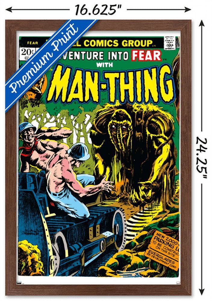 Marvel Comics: Man-Thing #16 Wall Poster, 14.725" x 22.375" Framed
