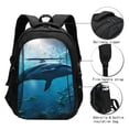 thumbnail image 3 of Balery Ocean Dolphin Fish School Mochila con carga USB para hombre y mujer - Mochila impermeable y antirrobo para portátil con puerto USB para viajes, trabajo, estudios y universidad, 3 of 7