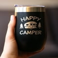 thumbnail image 3 of Bevvee Insulated Wine Tumbler 12 oz Happy Camper 2 Camping Enthusiast Gifts Tumblers, 3 of 4