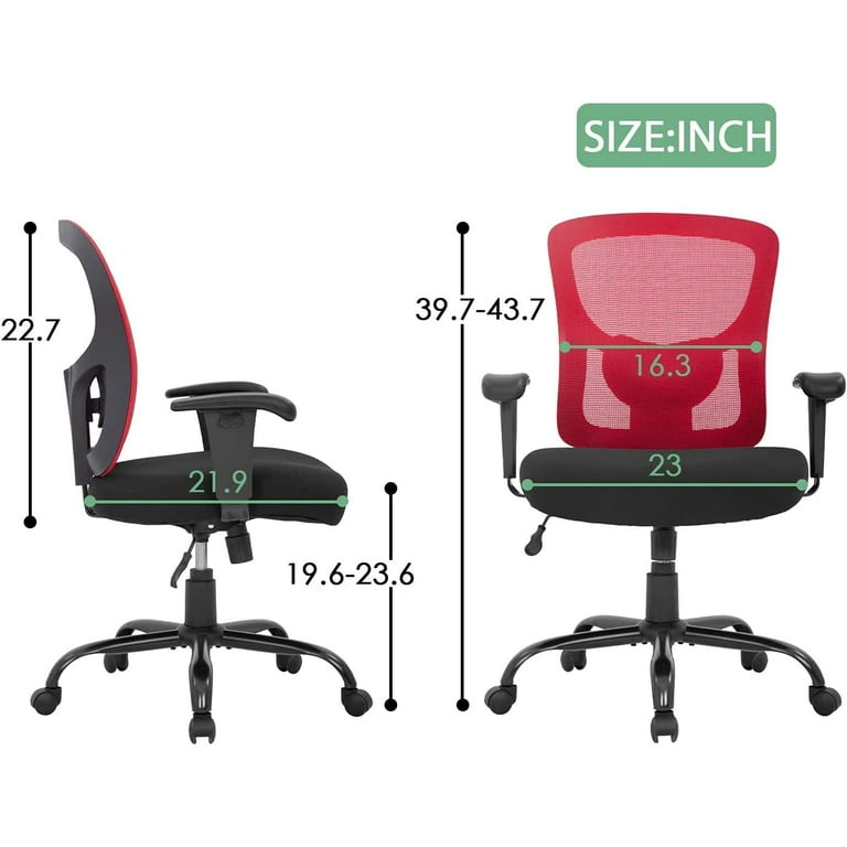 Ergonomic Office Chair with Adjustable Arms, Seat Height and