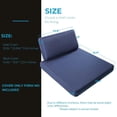 thumbnail image 2 of SUNCROWN  12 Piece Outdoor Patio Cushion Covers Replacement, Outdoor Cushion Slipcovers(6 Seat Covers and 6 Back Covers) with Zipper for Outdoor Furniture, Patio Sofa Couch(Dark Blue), 2 of 7