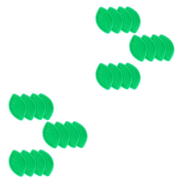 Yuarrent 12x Bandeja de comida reutilizable verde con motivo de hoja hawaiana para eventos Bandeja de comida reutilizable estilo hawaiano verde verde 2Conjunto