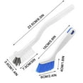 thumbnail image 5 of Vrorvz 6 PCS Small Stiff Scrub Brush Set for Sink Bathroom Corner Grout Window Track Cleaning Multi-functional 2 in 1 Detachable Tool with Long Lasting PET Bristles and Ergonomic Curved Handle, 5 of 8