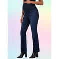 thumbnail image 2 of Savi Parker Women's Maternity Bootcut Jeans with Pockets – Pregnancy Must Haves Maternity Jeans Over The Belly - 32.5" Inseam (L, Zoe Wash), 2 of 6