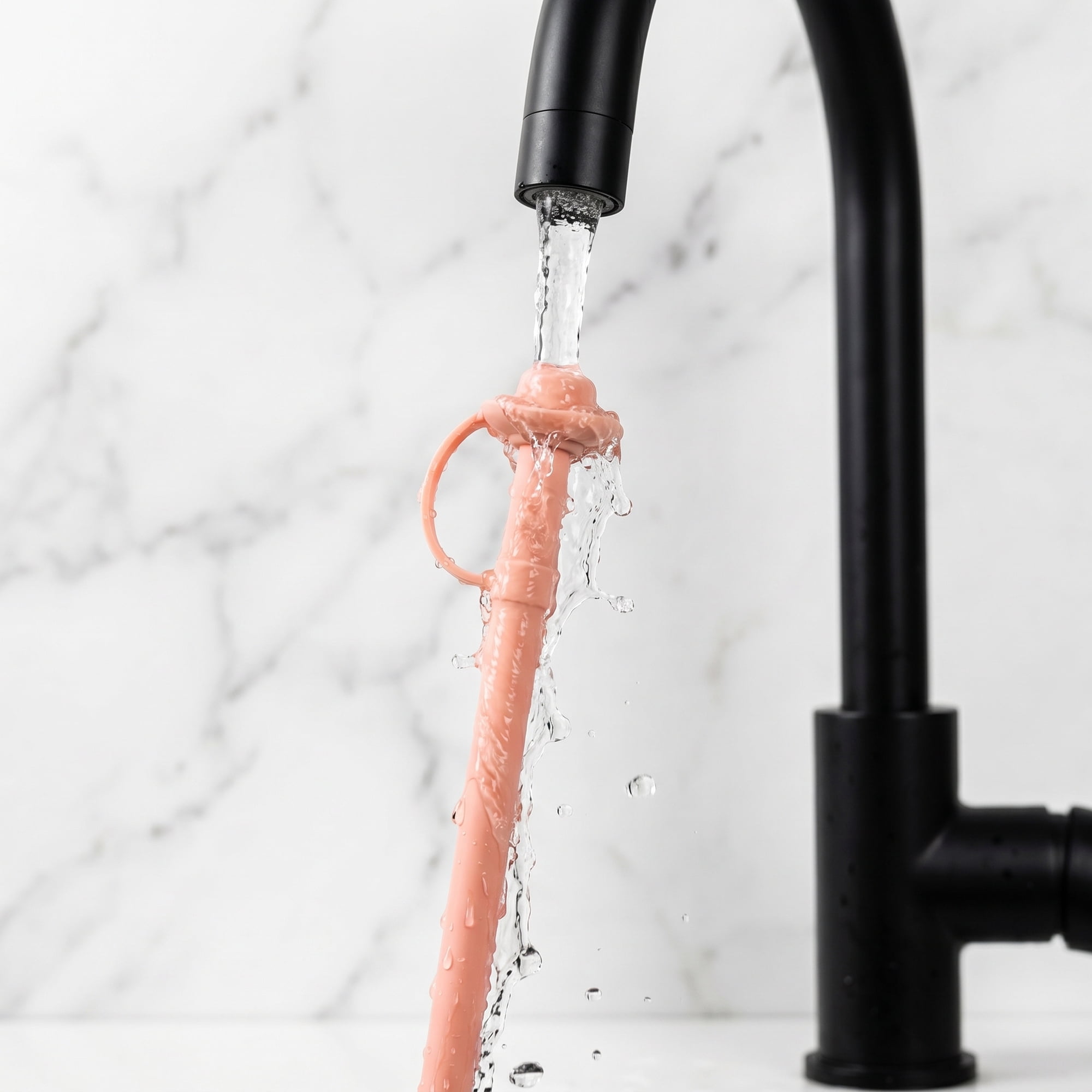 Unique Bargains 6Pcs Reusable Durable Dishwasher Safe Silicone Straws Pink B