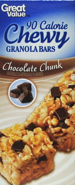 Great Value Chewy Chocolate Chunk Granola Bar, 18 Pack