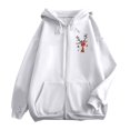 thumbnail image 5 of Christmas Hoodies for Women 2025 Long Sleeve Zip Up Graphic Hooded Sweatshirt with Pockets Holiday Jacket Coat, 5 of 7