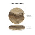 thumbnail image 2 of Round Ceramic Car Coasters 2 Pack Absorptive Clean Cork Bottom For Anti-Slip Use On Most Cars Sandybrown Marble_4, 2 of 8