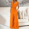 thumbnail image 2 of Two Piece Lounge Set Dressy Clothing Sets Lace-Up Crop Top with Wide Leg Pant Casual 2 Piece Outfits, 2 of 9