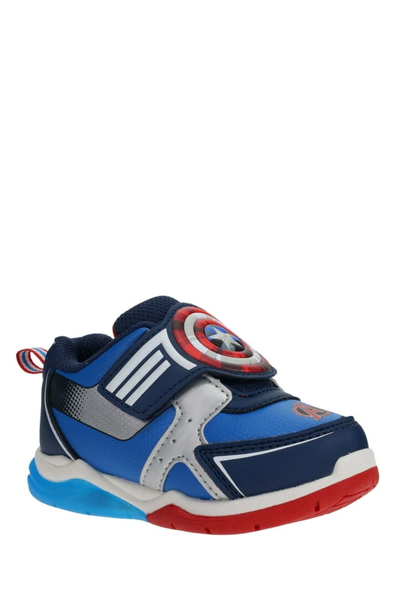 Marvel Captain America Toddler Boys Light-up Athletic Sneaker with On/Off Switch