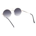 thumbnail image 4 of Hippie Gradient Round Circle Lens Metal Half Rim Double Bridge Sunglasses Gold - Smoke, 4 of 4