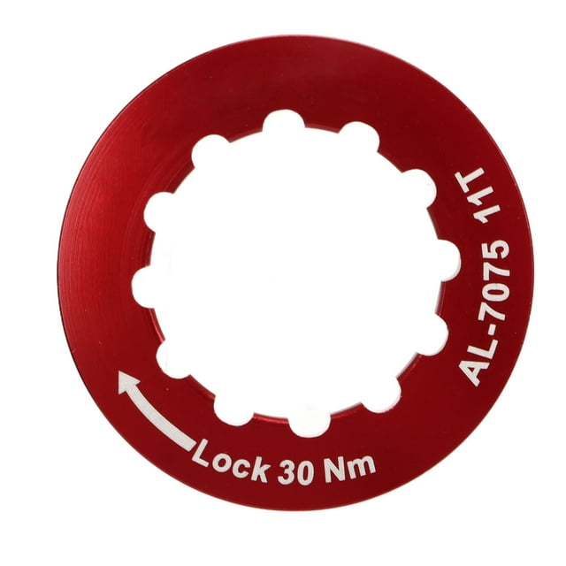 Cassette Lock Ring, Oxygen Resistant Non Drop Stable Cassette Lockring For Cycling Black,Red,Blue,Gold
