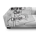 thumbnail image 2 of Saying Soft Flannel Fleece Throw Blanket, Be Brave Life is a Challenge Enduring Incentive Mountain Peak Sunrise Flag Art, Cozy Plush for Indoor and Outdoor Use, 50" x 60", Black White, by Ambesonne, 2 of 5