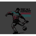 thumbnail image 2 of "Real Football" Sports Back to School Adult Charcoal Crew Neck Short Sleeve Tee-Medium, 2 of 2