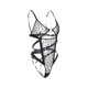 thumbnail image 4 of TRKIYQC Mameluco de Ropa de Dormir Sexy para Mujer, Color sólido Transparente Sin Mangas Sin Espalda Vendaje con Volantes Triángulo Body TRKIYQC moda, 4 of 7