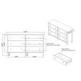 thumbnail image 4 of Furniture of America Gabriel 6-Drawer Dresser, Black, 4 of 4