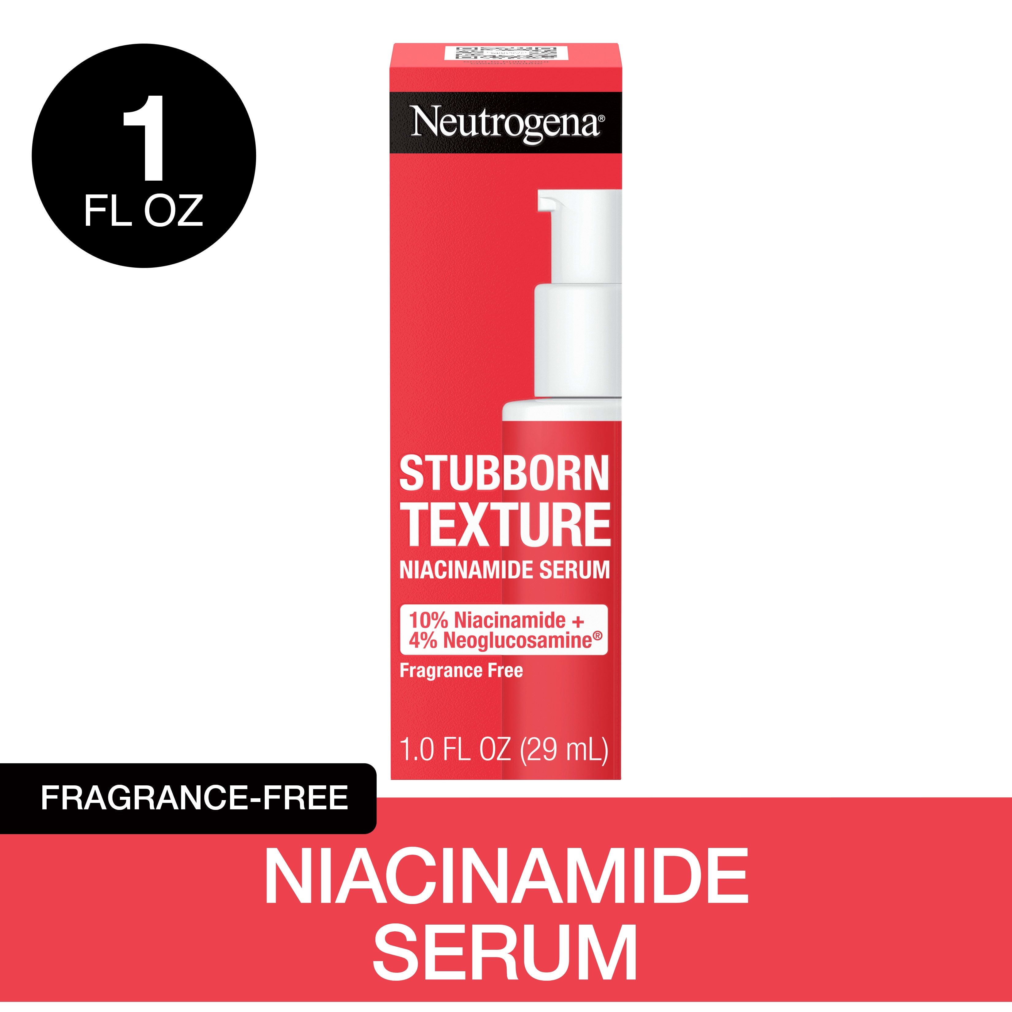 Neutrogena Stubborn Texture Resurfacing Face Serum, Niacinamide, 1 oz