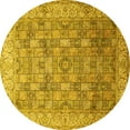 thumbnail image 1 of Ahgly Company Indoor Round Persian Yellow Traditional Area Rugs, 8' Round, 1 of 4