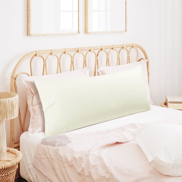PiccoCasa Body Pillowcase Soft 1800 Series Microfiber Long Pillow Cover, Standard Cream