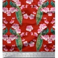 thumbnail image 1 of Soimoi Polyester Crepe Fabric Floral & Peacock Bird Fabric Prints by Yard 42 Inch Wide, 1 of 3