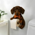 thumbnail image 3 of Dog Paper Holder Tissue Roll Dispenser Animal Shaped Storage Stand Decorative Wall Mounted Accessory for Bathroom and Kitchen, 3 of 4