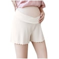 thumbnail image 4 of Edvintorg Maternity Clothes Women's Solid Color Panties Plus Size Breathable High Waisted Support Pregnancy Shorts Leggings, 4 of 4