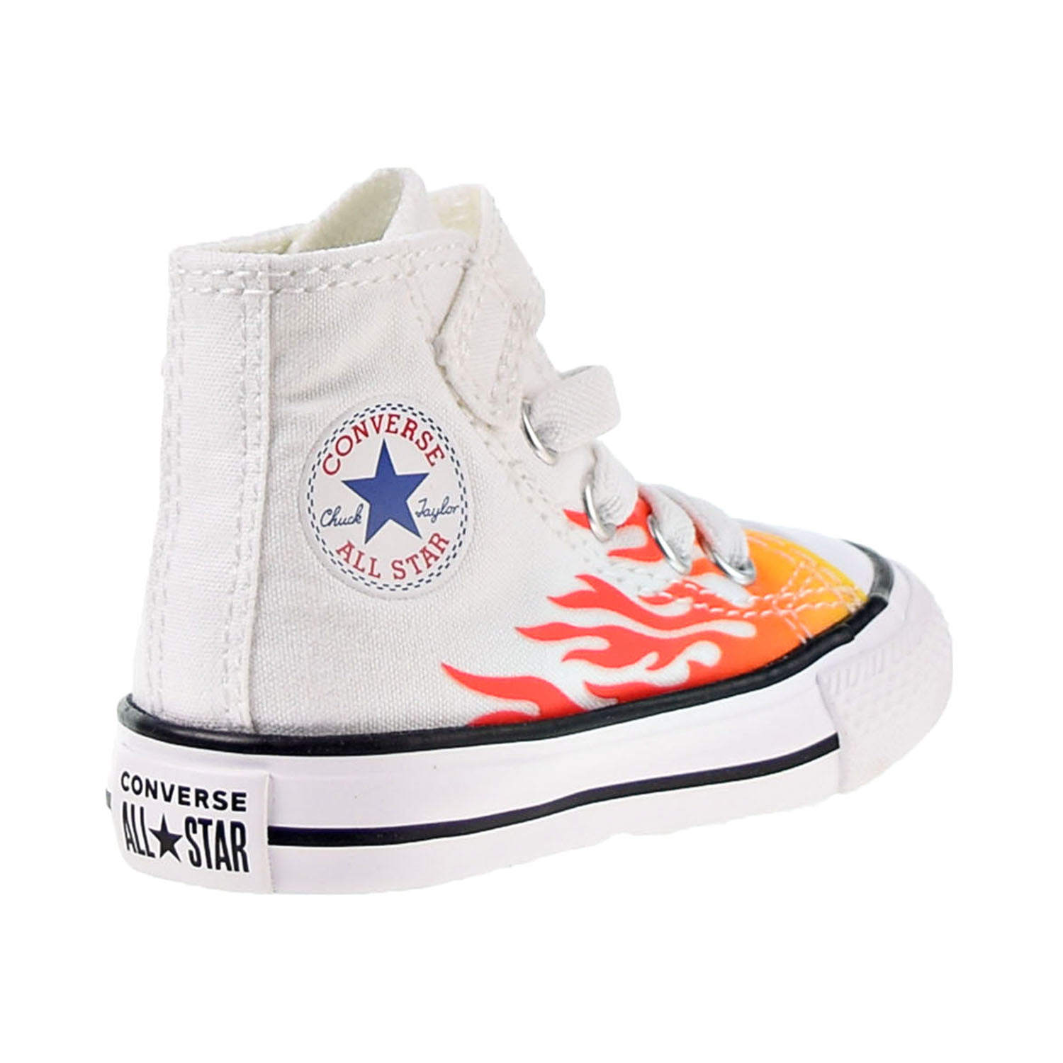 verstoring mooi jaloezie Converse Chuck Taylor All Star 1V HI Flames Toddler Shoes White-Red-Yellow  766198f - Walmart.com