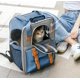 thumbnail image 4 of Mochila transportadora para mascotas Veeki, arnés para mochila para gatos y cachorros para viajes de senderismo al aire libre con correa de malla ventilada con tela Oxford de alta, 4 of 5