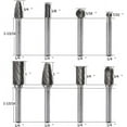 thumbnail image 2 of 8-Piece 1/4" Double Cut Tungsten Carbide Rotary Burr Set for Die Grinder, 2 of 11