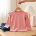 thumbnail image 4 of mgoYE Toddler Baby Girl Ruffle Long Sleeve T-Shirt Cotton Top Tee for Spring/Fall(Pink,5-6 Years), 4 of 5