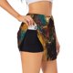 thumbnail image 1 of Balery Colorful Bull Western Man Pantalones cortos deportivos para mujer con forro y dos bolsillos, elásticos, para entrenamiento, gimnasio, yoga-X-Large, 1 of 7