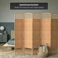 thumbnail image 6 of Red Lantern 5 1/2 ft. Tall Fiber Weave Room Divider - Natural - 5 Panel, 6 of 6
