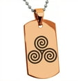 thumbnail image 1 of Stainless Steel Celtic Triskele Triskelion Triple Spiral Engraved Dog Tag Pendant Necklace, 1 of 1