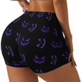 thumbnail image 3 of Athletic Shorts for Women, halloween ghost prints Seam Womens Shorts High Waisted Sport Running Workout Gym, 3 of 8