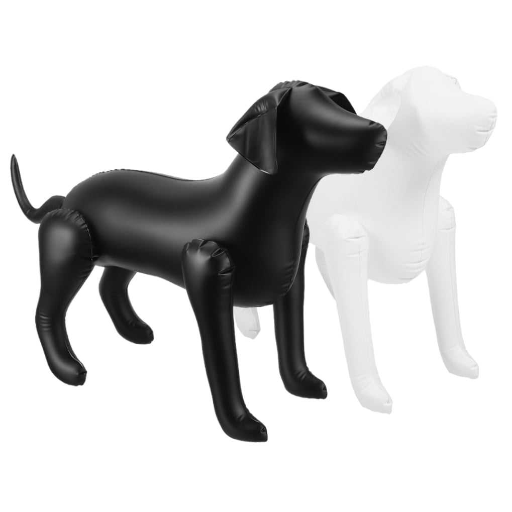 BESTYASH 2-Pack Inflatable Dog Mannequins PVC Assorted Colors for Pet Store Clothing Display and Decorative Use