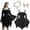Black, variant on 3 Pcs Womens Renaissance Fairy Dress A Line Boho Off Shoulder Bell Sleeve Fairy Dress for Halloween Cosplay and Themed Parties