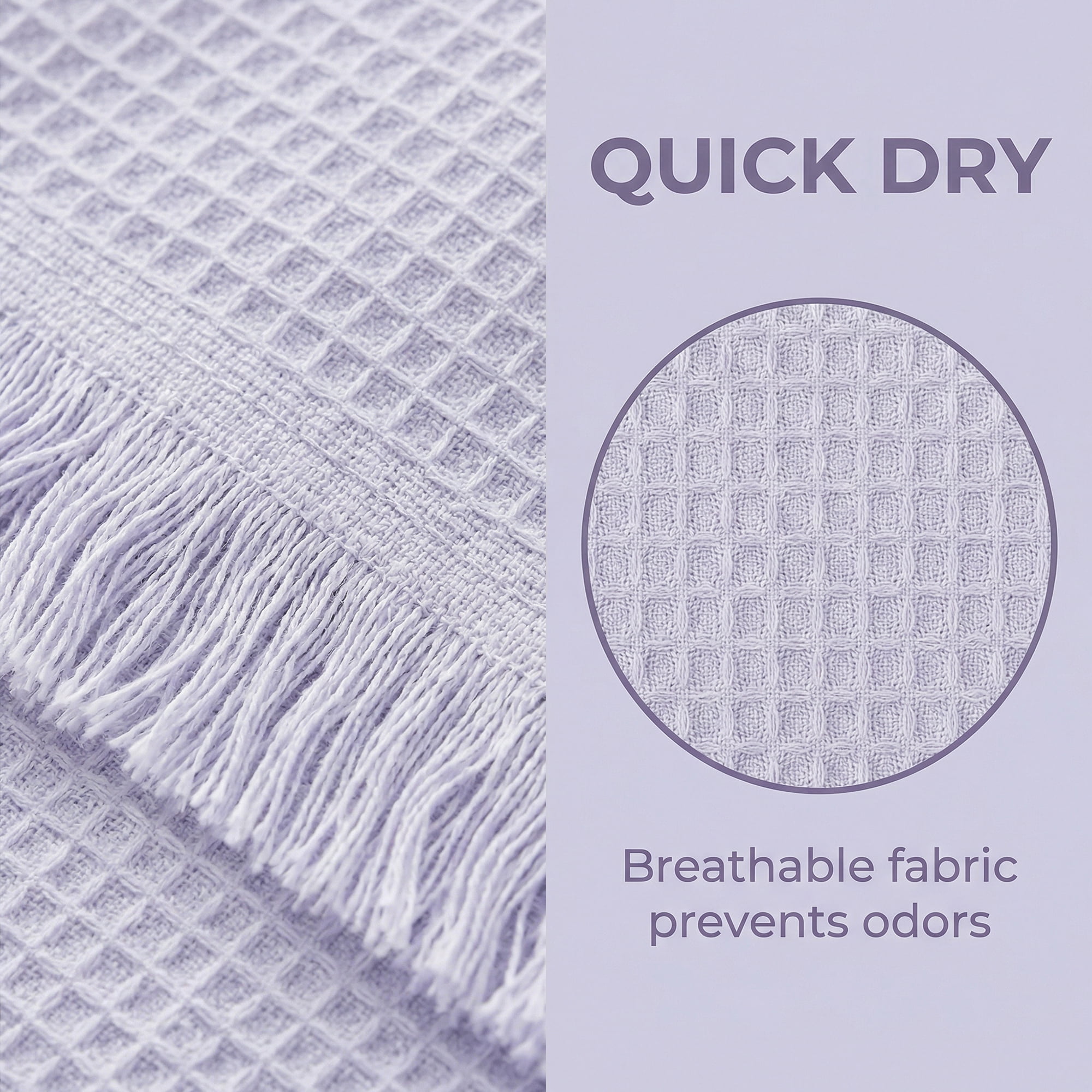 Unique Bargains Cotton Waffle Weave Cleaning Cloths 6 Pack Light Grey 14" x 14"