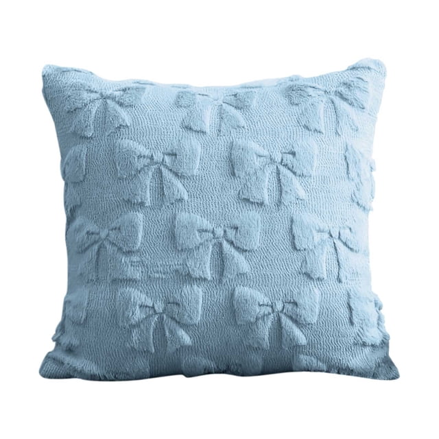 xihome Funda de cojn navideña con lazo para sof, silla o cama. Decoracin navideña. Tela lavable.
