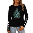 thumbnail image 2 of Craaazy Christmas Round Neck Long Sleeve Xmas Printed Shirts Funny Merry Christmas Sweatshirt Women's Tops Gifts, 2 of 9