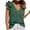 Army Green, variant on cfhntfmh Summer Tops for Women Casual Ruffle Cap Sleeve Basic Tank Tops Loose V Neck Solid Color Beach Shirts