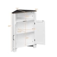 thumbnail image 3 of Giantex Corner Storage Cabinet, 2-Door Sideboard Organizer, Space-Saving Corner Shelf, White, 3 of 6