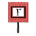 thumbnail image 7 of Letter I Initial  - Red Black Polka Dots Leash or Key Holder, 7 of 7