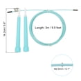thumbnail image 2 of Uxcell Speed Jump Rope Adjustable Speed Skipping Rope with Storage Bag and Spare Parts Lake Green, 2 of 6