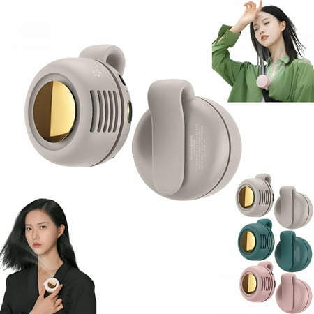 HIBIBUD 2026 New Mini Fan Clip On,Portable Silent Mini Bladeless Fan Clip On,Belt Clip Fan for Under Shirt,Clip Fan for Shirt,3-Speed Silent Personal Rechargeable Cooling Fans (White)