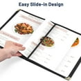 thumbnail image 3 of WeChef 30 pack 8.5"x11" Restaurant Menu Book Covers 5 Page 10 View Book Style for Cafe Hotel Bar Black, 3 of 9